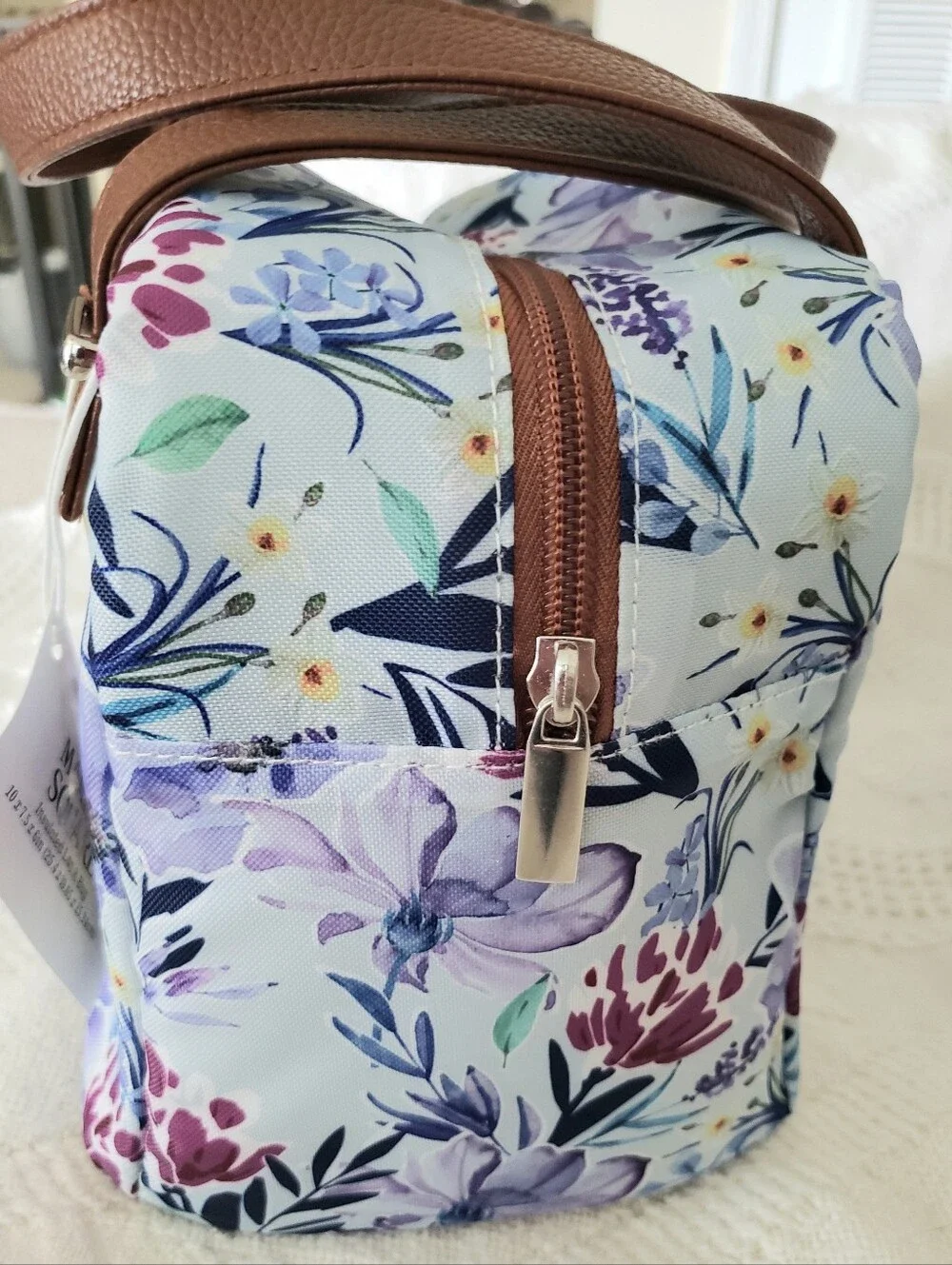 Floral Lunch Tote Bag. Insulated